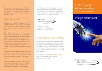 6. Stuttgarter Altenpflegetag Pflege elektrisiert - Alzheimer ...