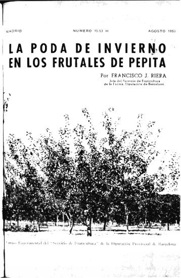 La poda de invierno en los frutales de pepita