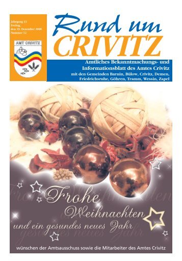 Amtliches Bekanntmachungs- und Informationsblatt des ... - Amt Crivitz