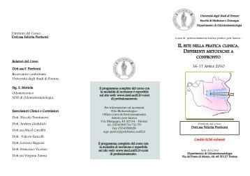 Brochure - Medicina e Chirurgia - Università degli Studi di Firenze