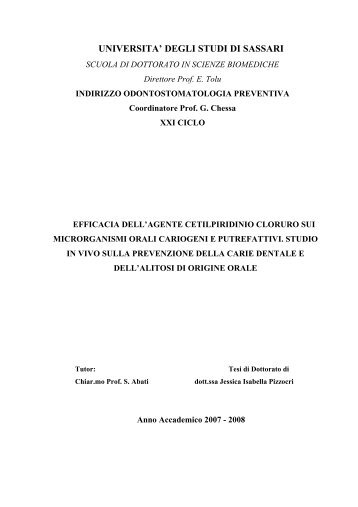 UNIVERSITA' DEGLI STUDI DI SASSARI - Università degli Studi di ...