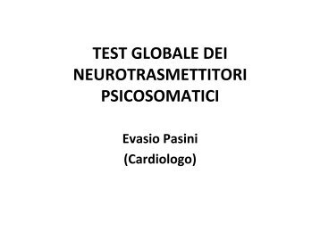 test globale dei neurotrasmettitori psicosomatici - Psicosomatica PNEI