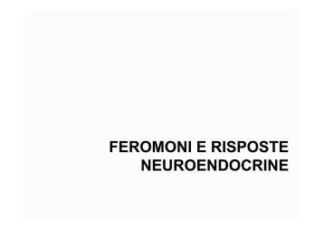 FEROMONI E RISPOSTE NEUROENDOCRINE