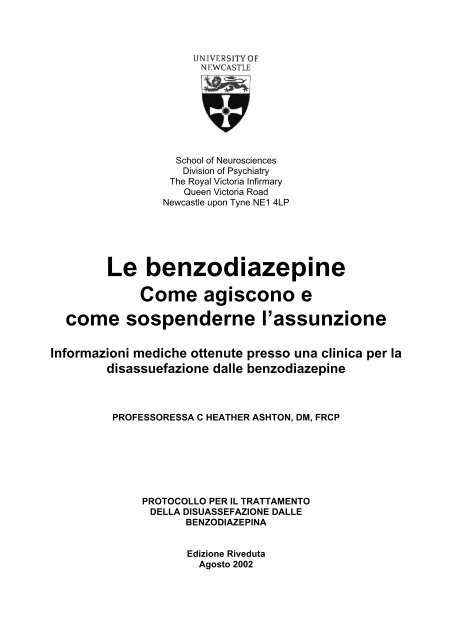 Le benzodiazepine - Benzo.org.uk