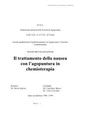 Tesi di agopuntura - Studiocastellazzi.com