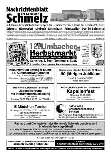 Nr. 36/2009 - Gemeinde Schmelz