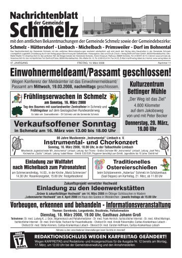 Nr. 11/2008 - Gemeinde Schmelz