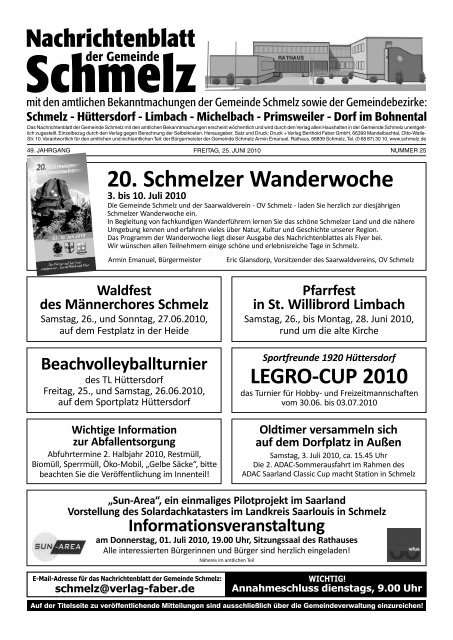 Nr. 25/2010 - Gemeinde Schmelz