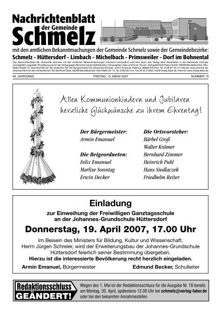 Nr 15 07 Gemeinde Schmelz