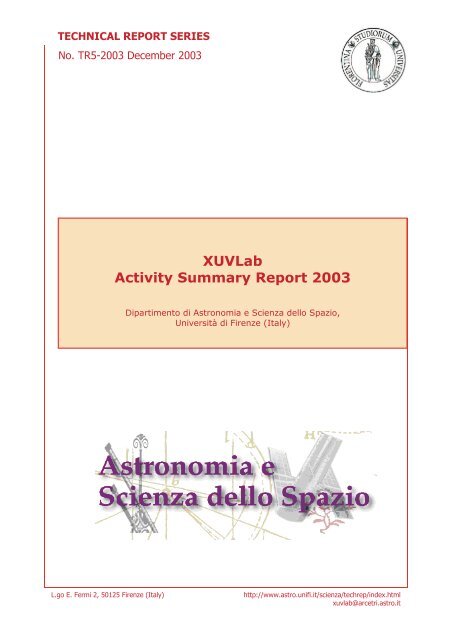 2003 - Astronomia - Università degli Studi di Firenze