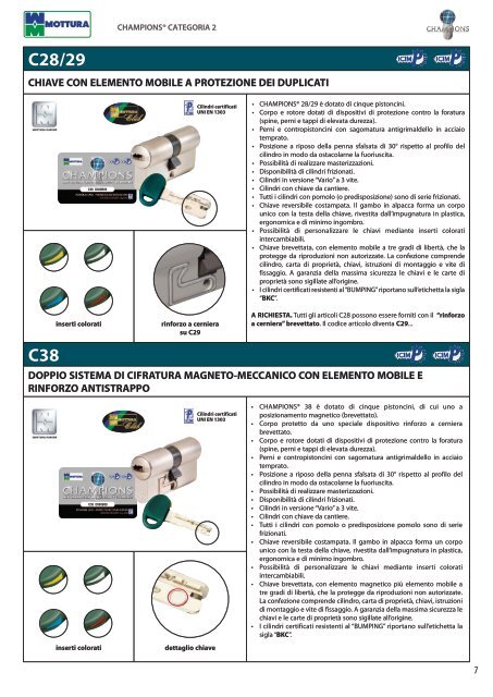 Mottura Cilindro europeo