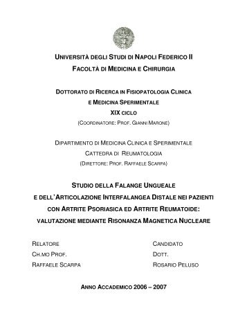 studio della falange ungueale - FedOA - Università degli Studi di ...