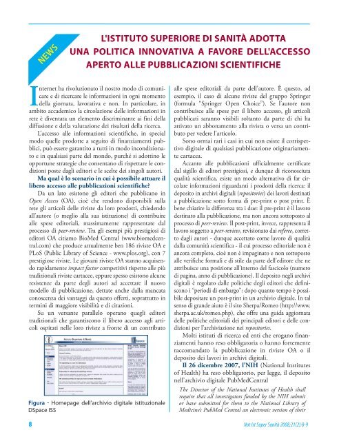 Scarica il full-text della pubblicazione in PDF - Istituto Superiore di ...