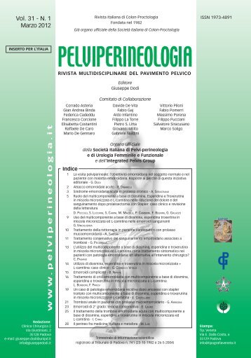 Scarica il numero di Marzo 2012 - Pelviperineologia.it