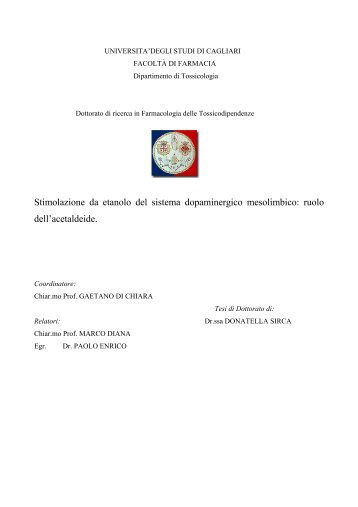 UNIVERSITA'DEGLI STUDI DI CAG - UniCA Eprints