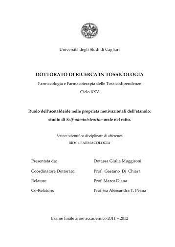tesi dottorato - UniCA Eprints - Università degli studi di Cagliari.
