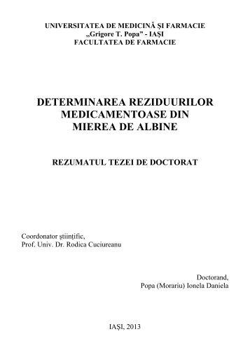 rezumat popa (morariu) - Gr.T. Popa
