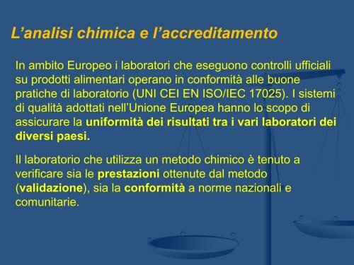 Gli additivi alimentari e le analisi chimiche nel controllo ... - beneventi