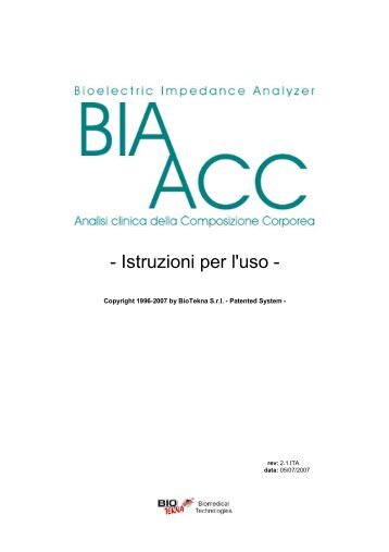 BIA Istruzioni Installazione