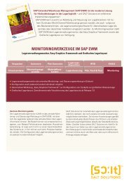 Lagerverwaltungsmonitor im SAP EWM - SALT Solutions GmbH