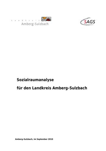 Sozialraumanalyse für den Landkreis Amberg-Sulzbach