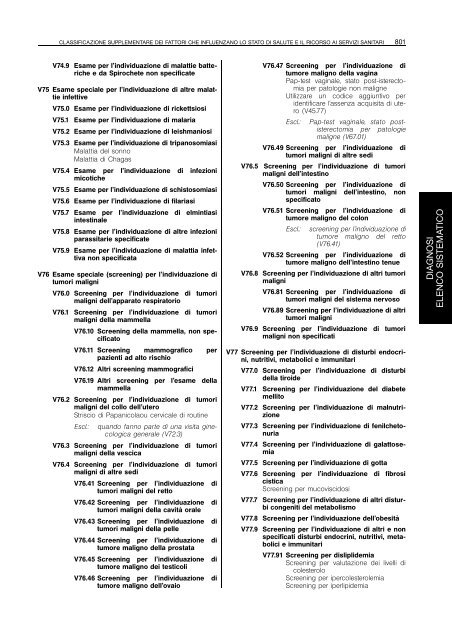 Elenco malattie, capitoli XII-XVII - Ministero della Salute