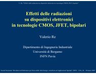 Effetti delle radiazioni su dispositivi elettronici in ... - SIRAD page - Infn