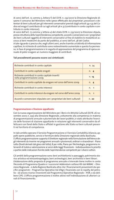 Pubblicazione opuscolo Basilicata - Ministero per i Beni e le Attività ...