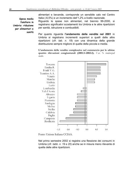 Il Documento annuale di programmazione 2003 ... - Regione Umbria