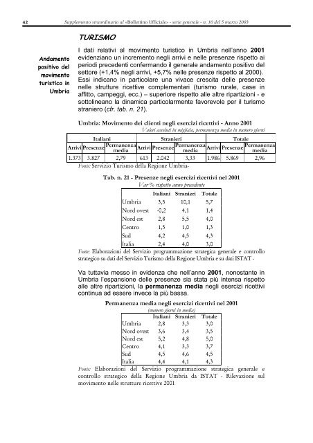 Il Documento annuale di programmazione 2003 ... - Regione Umbria