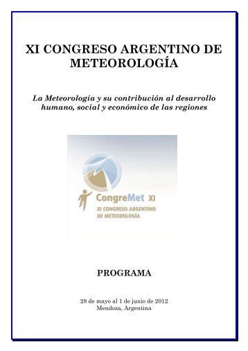 XI CONGRESO ARGENTINO DE METEOROLOGÍA - CongreMet XI ...