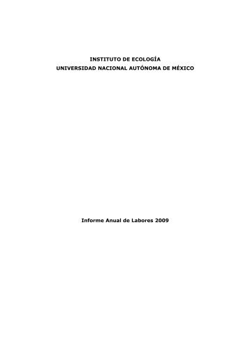2009 - Instituto de Ecología - UNAM