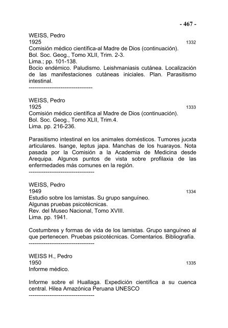 BIBLIOGRAFÍA DE LA AMAZONIA PERUANA - Instituto de ...