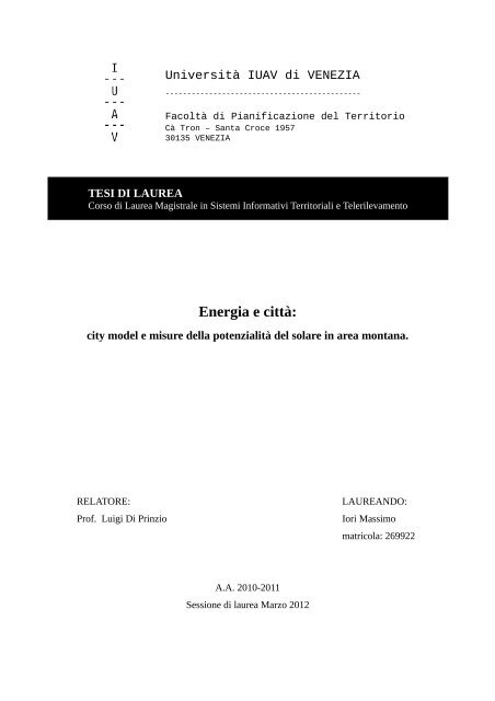 scarica il PDF - IUAV