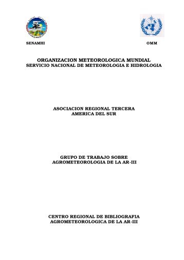 ORGANIZACION METEOROLOGICA MUNDIAL - Senamhi