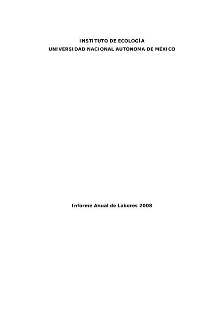 2008 - Instituto de Ecología - UNAM