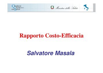 Prof. Salvatore Masala - Quaderni del Ministero della Salute