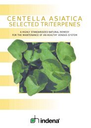 Centella asiatica selected triterpenes - Indena