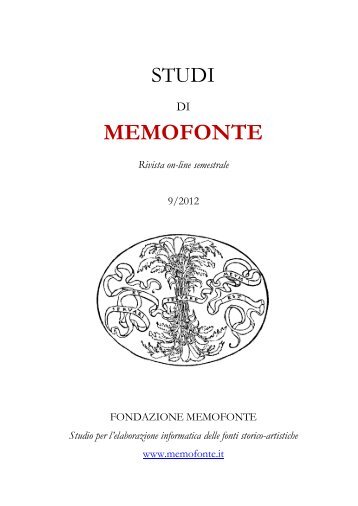 scarica il pdf - Fondazione Memofonte
