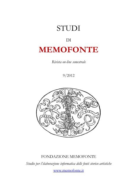 scarica il pdf - Fondazione Memofonte