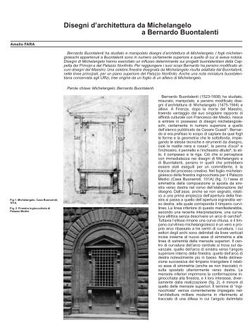 Disegni d'architettura da Michelangelo a Bernardo Buontalenti