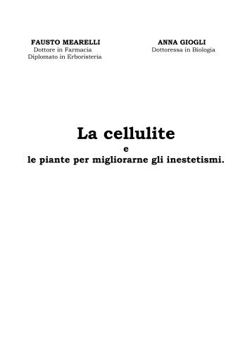 La cellulite - Erboristeria Arcobaleno