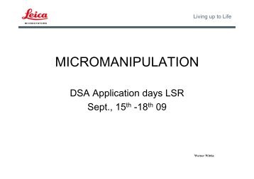 MICROMANIPULATION - Meyer Instruments, Inc.