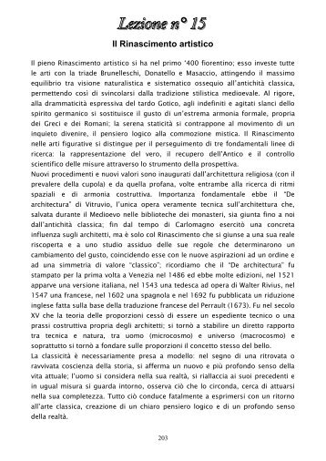Lezione XV - Il Rinascimento artistico; sua ... - Francesco Ridolfi