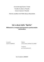 Usi e abusi dello Spirito - Università degli Studi di Trieste