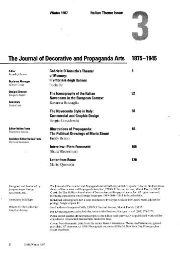 The Journal of Decorative and Propaganda Arts - UCLA Department ...