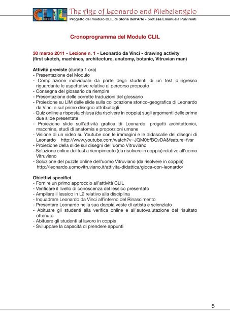 programmazione CLIL con classi - Didatticarte