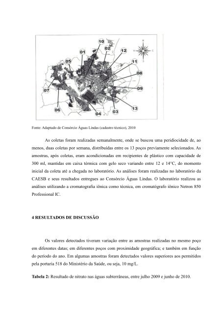 AVALIAÇÃO DOS VALORES DE NITRATO EM ÁGUAS ... - home cpgls