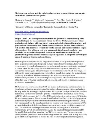 Methanogenic archaea and the global carbon cycle: a systems ...