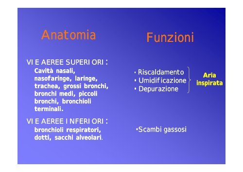 Fisiopatologia dell'apparato respiratorio 1